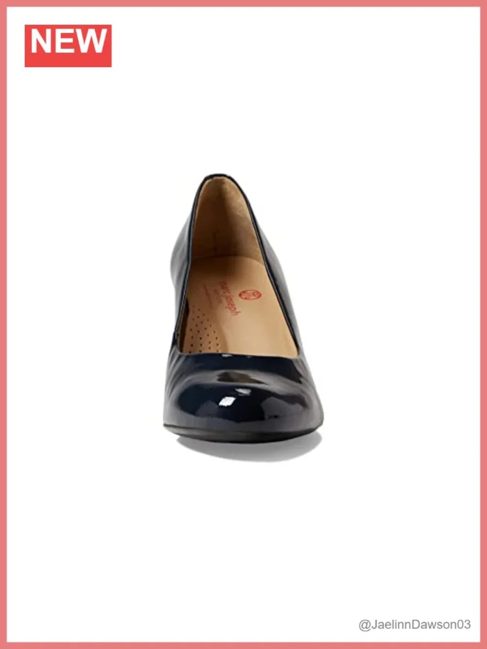 Women's Leather Pumps Slip-On with Cushioned Insole and Block Heel